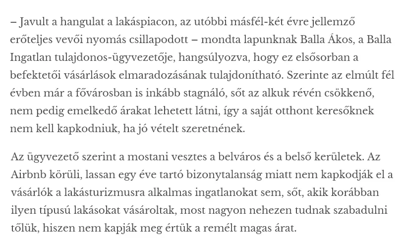 Budapesten is vannak vidéki lakásárak - Balla Ingatlan Budapest Belváros 